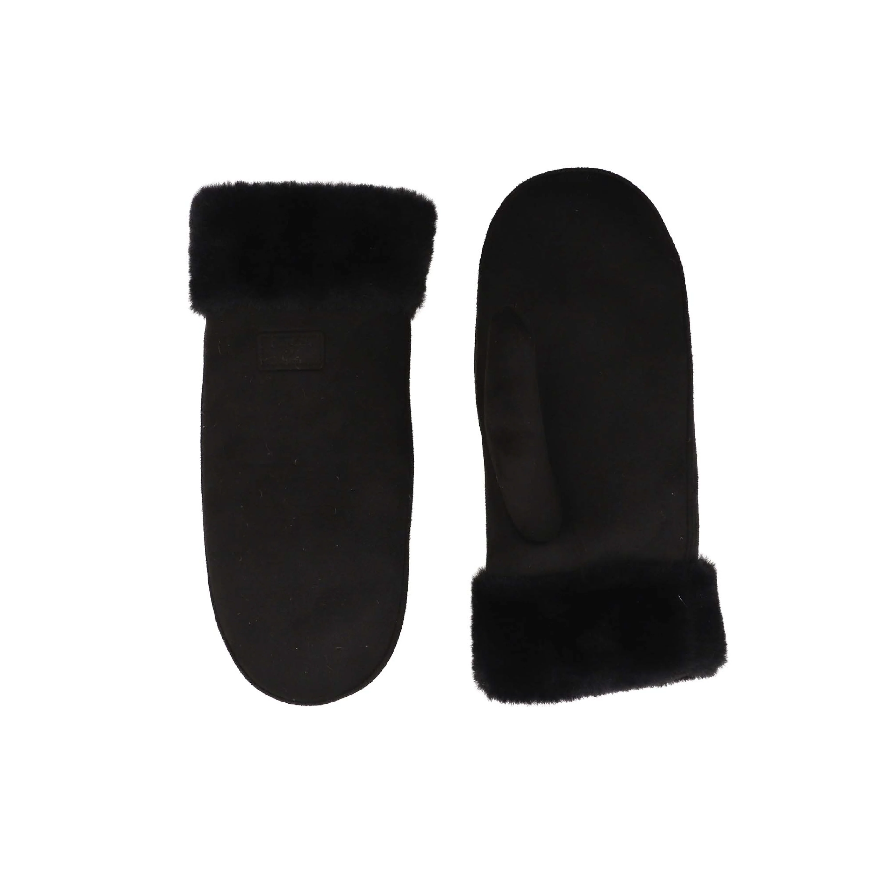 Women's Constellation Faux Sheepskin Mittens | Black - Image 2