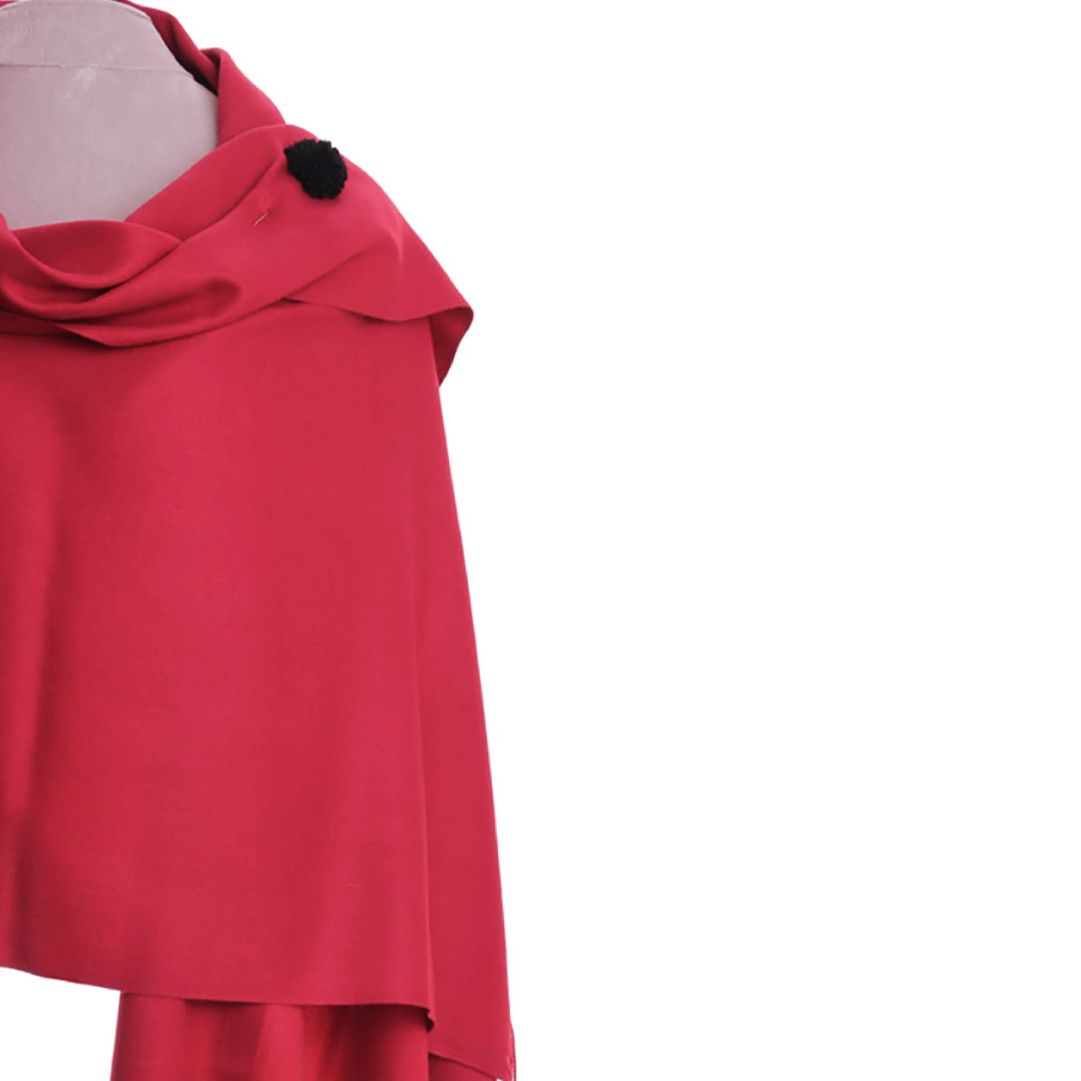 Women's Tasseled Pashmina Scarf | Crimson - Image 2