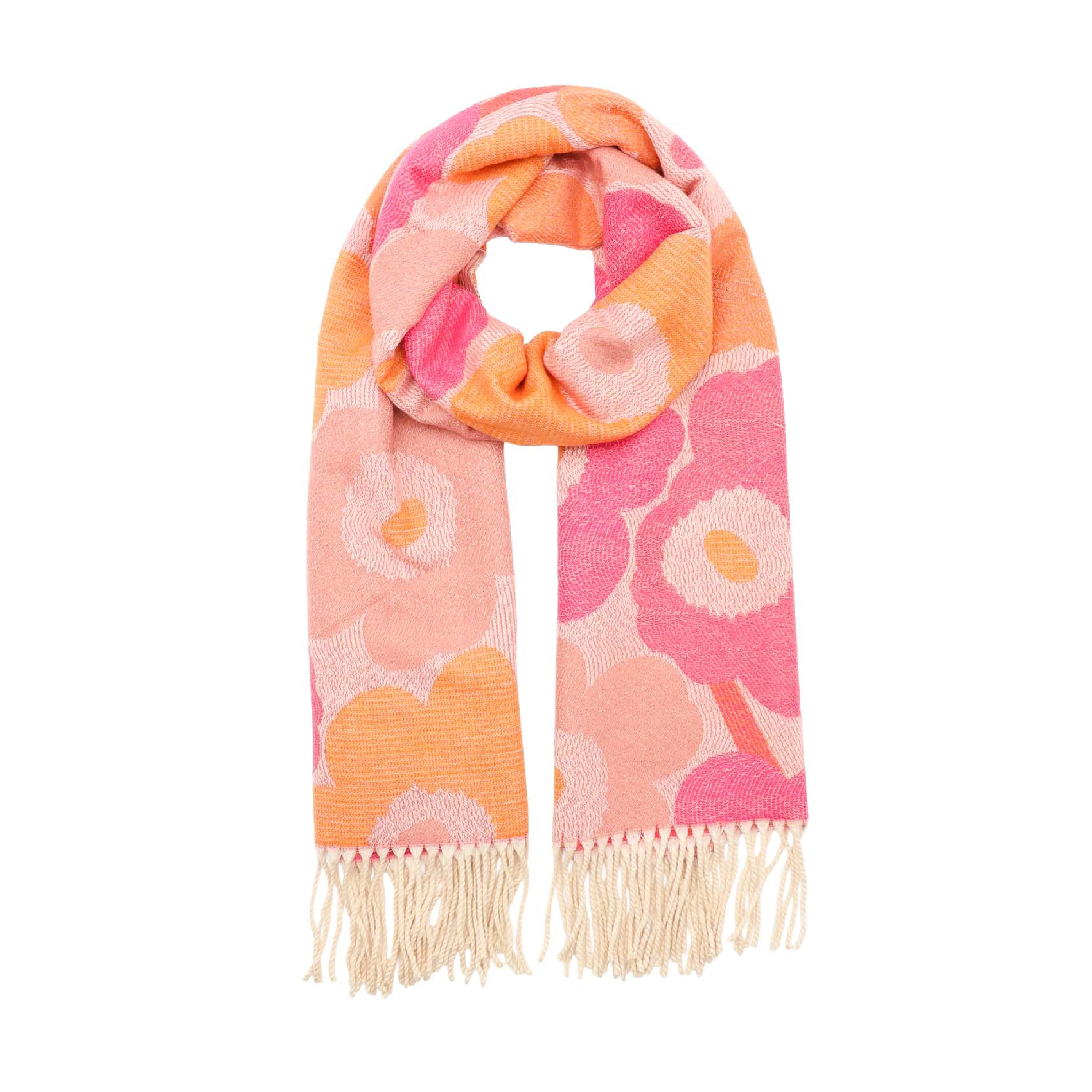Women's Winter Floral Print Scarf | Pastel - Image 2