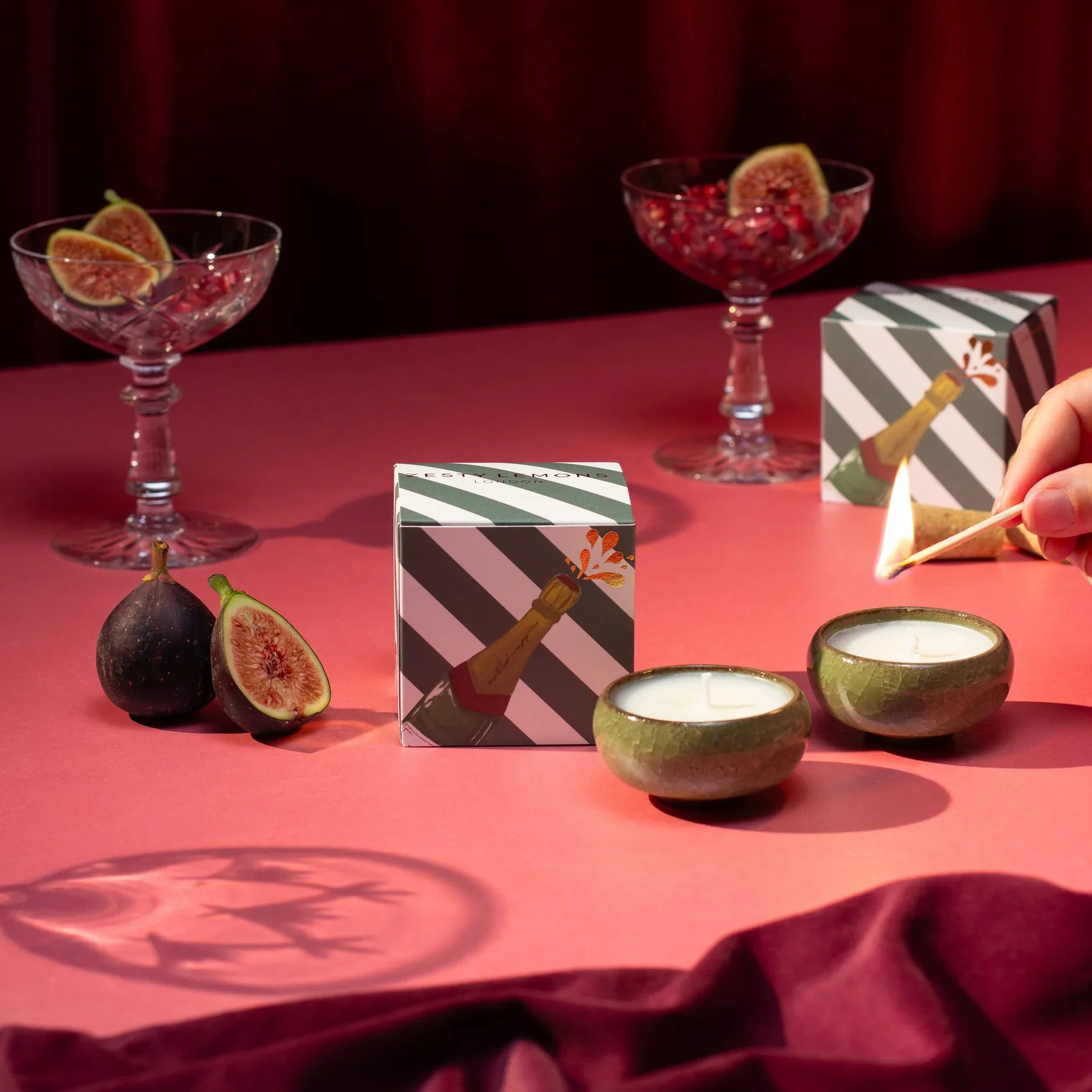 Sparkle Season 'Celebrate' Tealights | Pink Fizz & Polemo | Set of 2 - Image 2