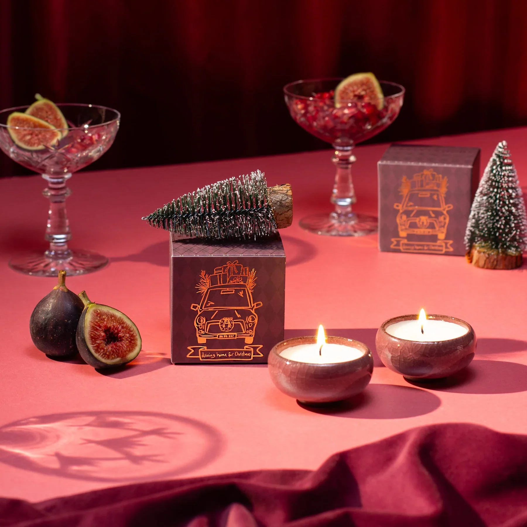 Sparkle Season 'Driving Home for Christmas' Tealights | Christmas Spruce | Set of 2 - Image 3