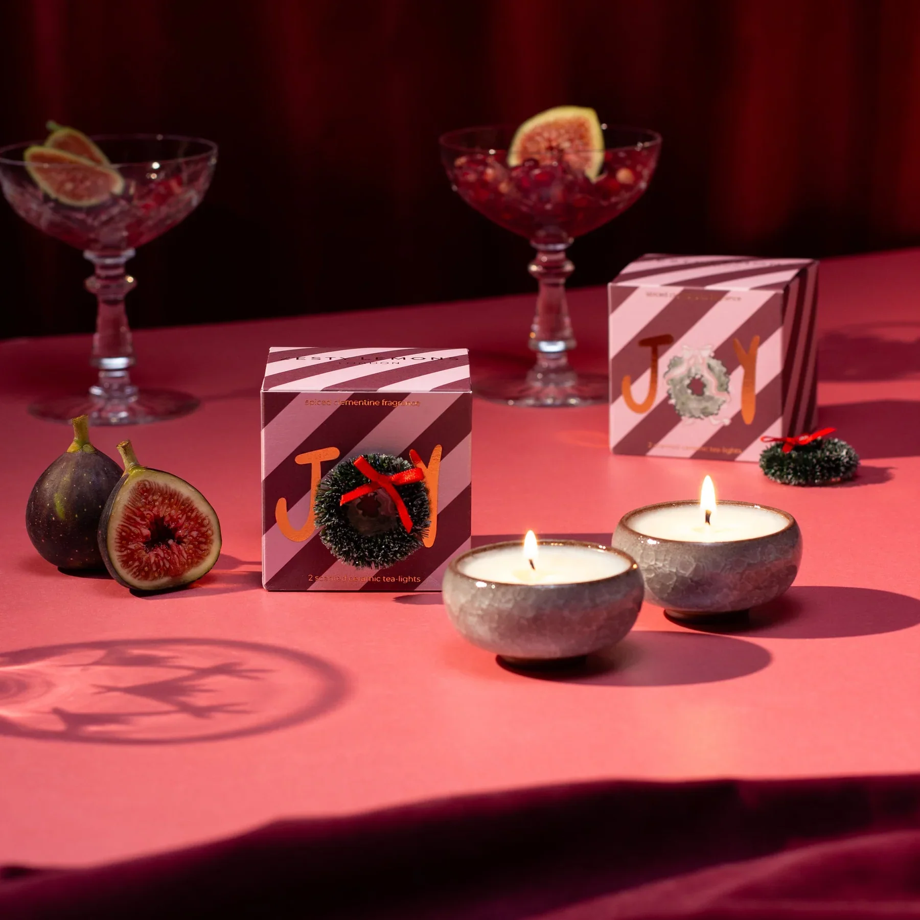 Sparkle Season 'Joy' Tea Lights | Spiced Clementine | Set of 2 - Image 3